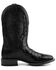 Image #2 - El Dorado Men's Exotic Scallop American Alligator Western Boot - Broad Square Toe, Black, hi-res