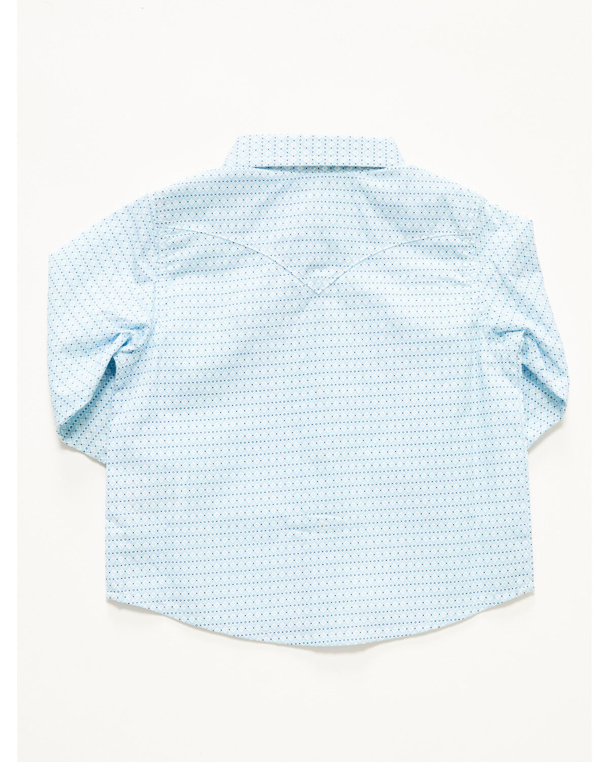 Image #3 - Wrangler Infant Boys' Geo Print Long Sleeve Snap Stretch Western Shirt, Blue, hi-res