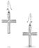 Image #2 - Montana Silversmiths Women's River Of Lights Opal Cross Earrings, Silver, hi-res