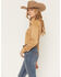 Image #2 - Cowgirl Hardware Women's Faux Suede Long Sleeve Snap Stretch Western Shirt, , hi-res