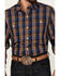 Image #3 - Resistol Men's Horizon Plaid Print Long Sleeve Button-Down Shirt, Dark Blue, hi-res