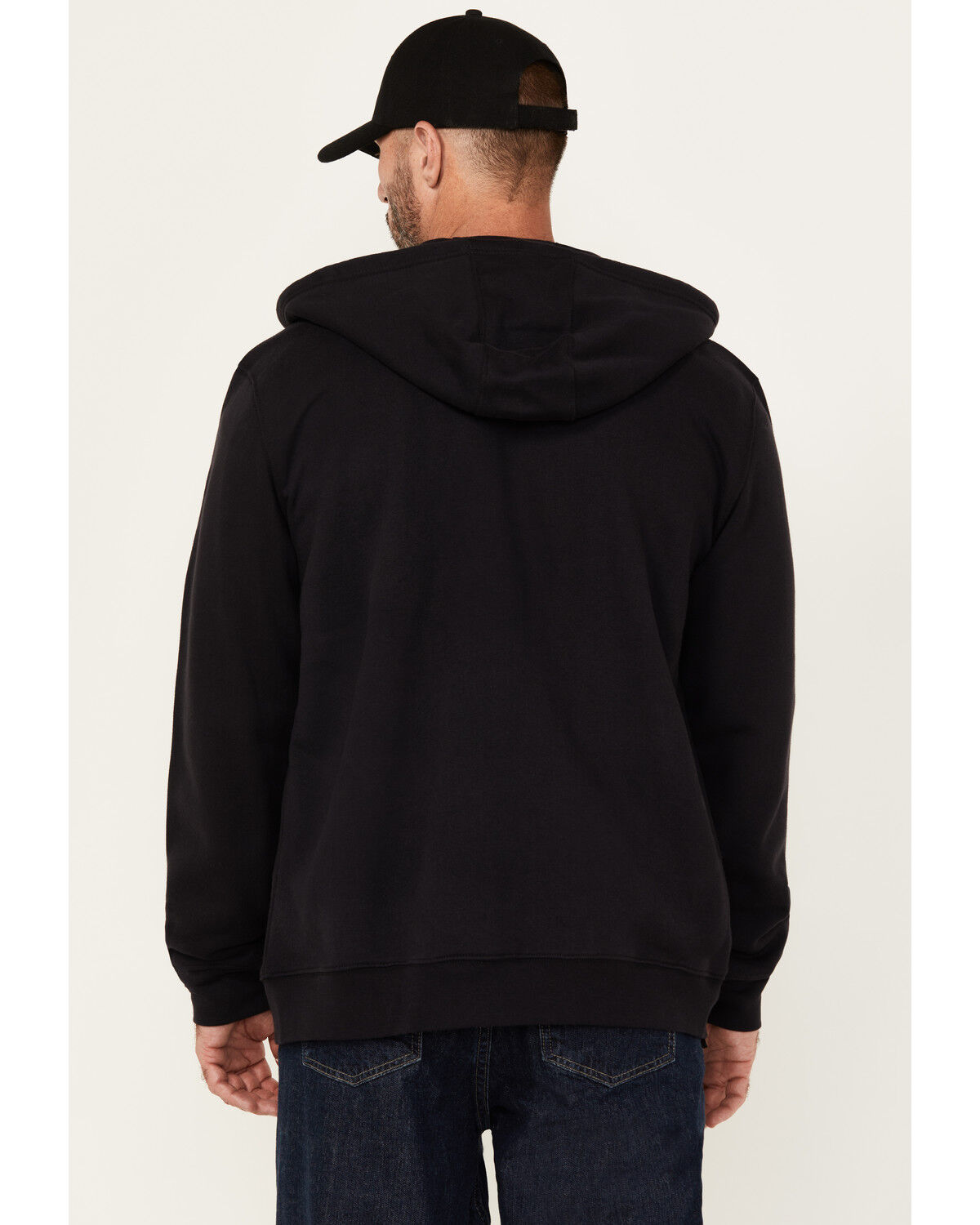 Image #4 - Hawx Men's FR Fleece Hooded Jacket, Black, hi-res