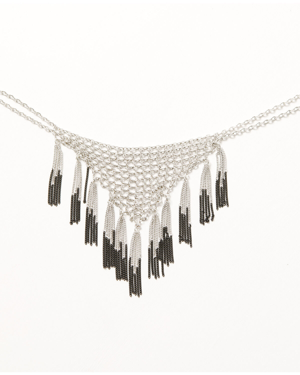 Image #1 - Lainey Wilson Women's Tassel Frontal Necklace, Silver, hi-res