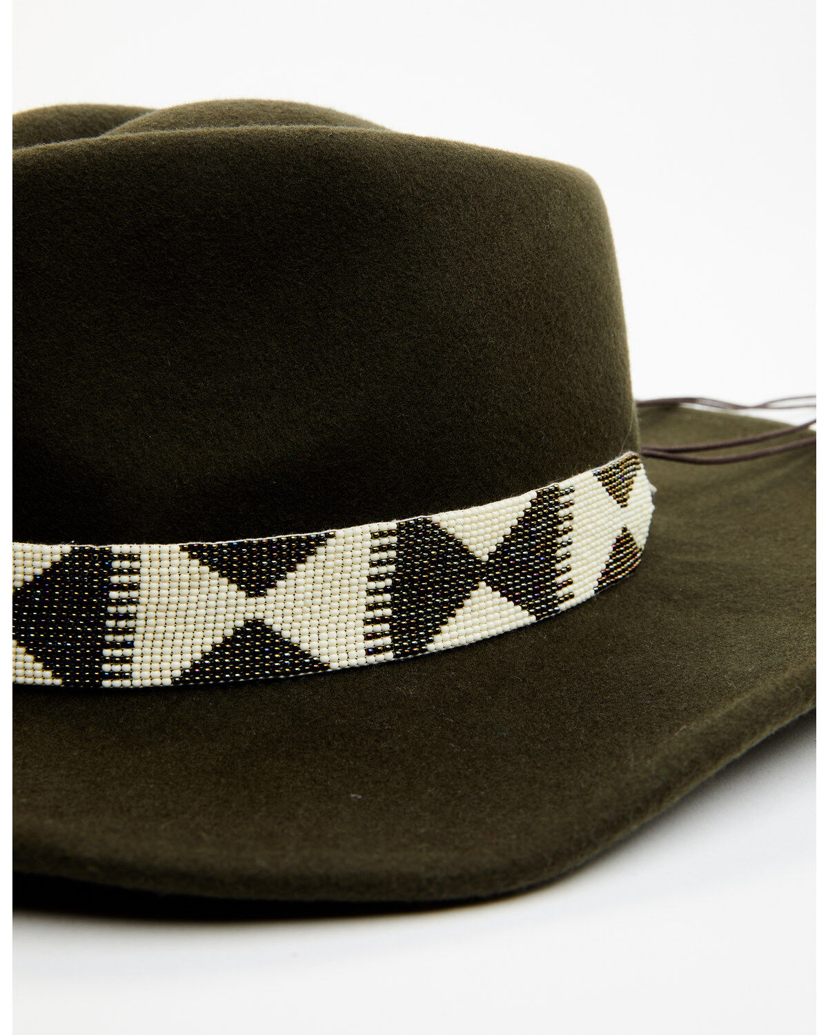 Image #3 - Nikki Beach Women's Moss Kaia Beaded Wool Fashion Hat, Moss Green, hi-res