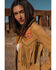 Image #1 - Shyanne Women's Dixon Embroidered Faux Suede Fringe Jacket, Wheat, hi-res
