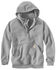 Image #1 - Carhartt Men's Rain Defender Paxton Hooded Zip Mock Work Sweatshirt, Hthr Grey, hi-res