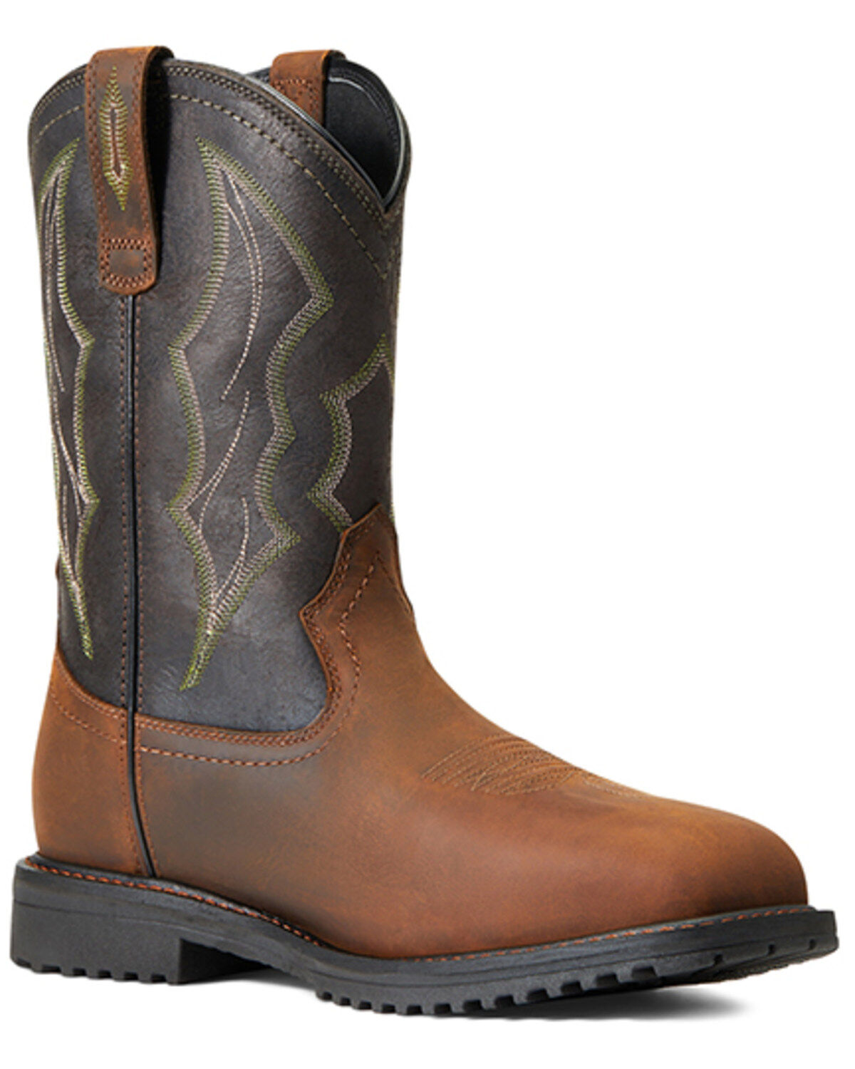 Image #1 - Ariat Men's Rigtek H20 Distressed Waterproof Work Boots - Composite Toe, Brown, hi-res