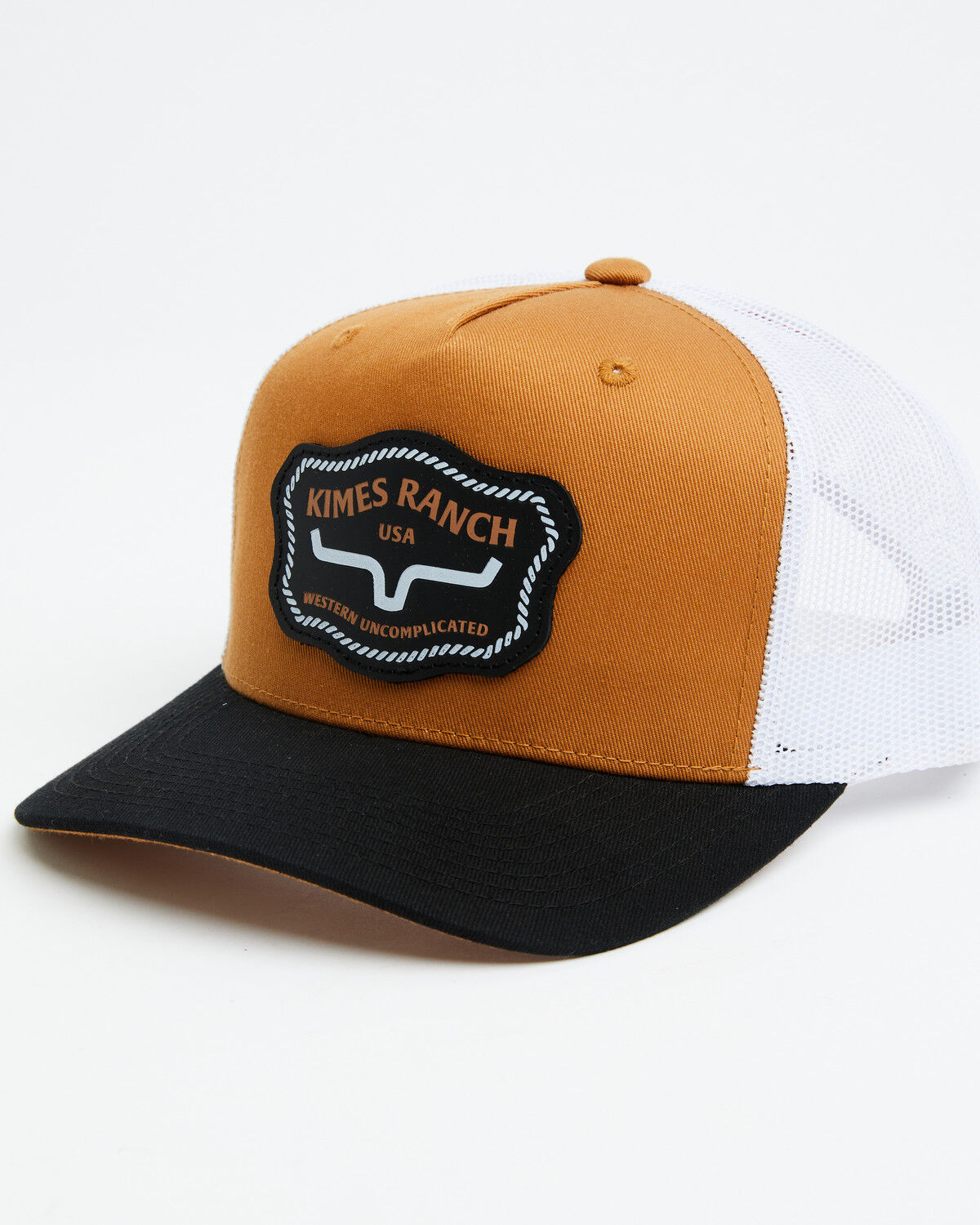 Image #1 - Kimes Ranch Men's Hawkins Logo Patch Ball Cap, Brown, hi-res
