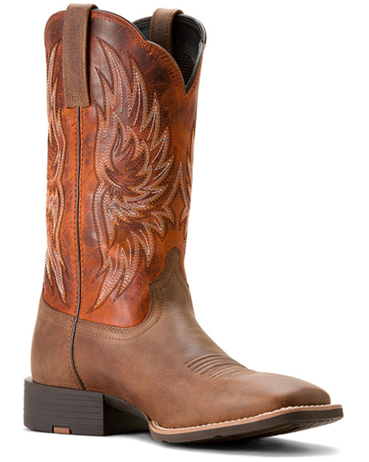 Image #1 - Ariat Men's Sport Rider Performance Western Boots - Broad Square Toe, Brown, hi-res