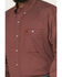 Image #3 - George Strait by Wrangler Men's Medallion Print Long Sleeve Button-Down Stretch Western Shirt, Wine, hi-res