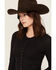 Image #2 - Idyllwind Women's Norwood Solid Long Sleeve Snap Thermal Shirt, Black, hi-res