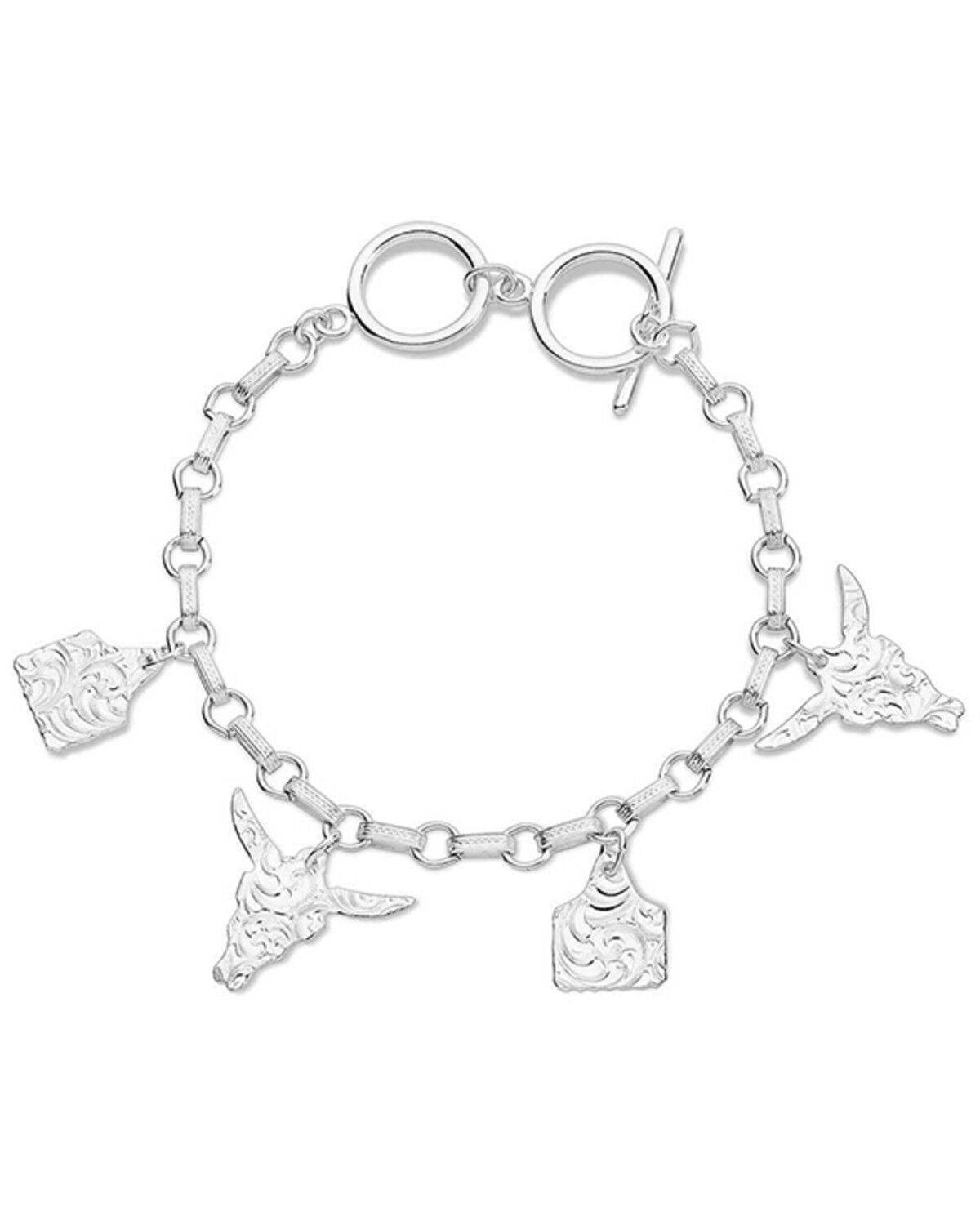 Image #1 - Montana Silversmiths Women's Country Charm Bracelet, Silver, hi-res