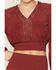 Image #6 - Shyanne Women's Embroidered Smocked Long Sleeve Shirt, Burgundy, hi-res