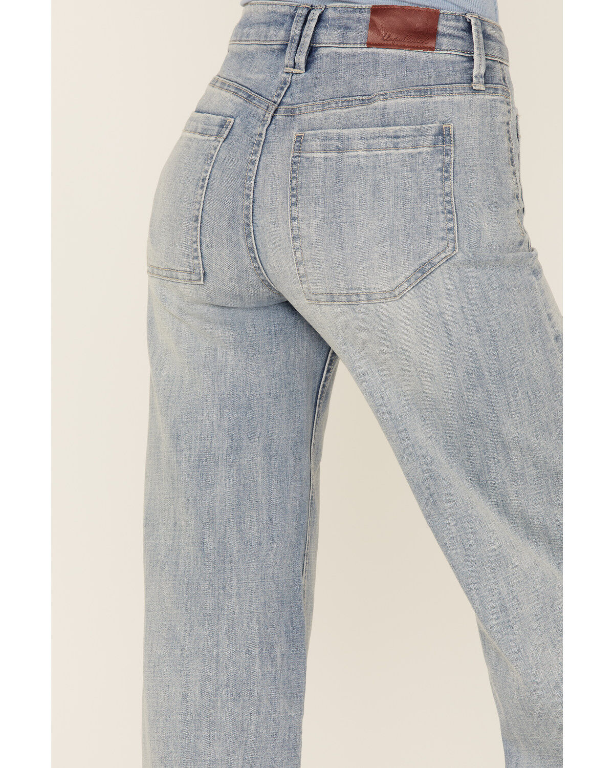 Image #4 - Unpublished Denim Women's Greta Lotus Crop Wide Jeans, Blue, hi-res