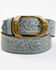 Image #1 - Cleo + Wolf Women's Tooled Leather Belt , Blue, hi-res