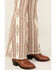 Image #2 - Rock & Roll Denim Girls' Southwestern Striped Flare Stretch Denim Jeans , Cream, hi-res