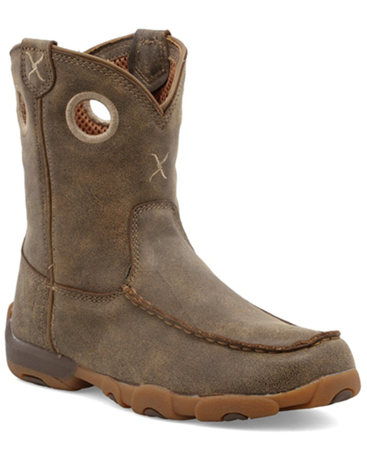 Twisted X Boys' Driving Moc Boots - Moc Toe, Brown, hi-res