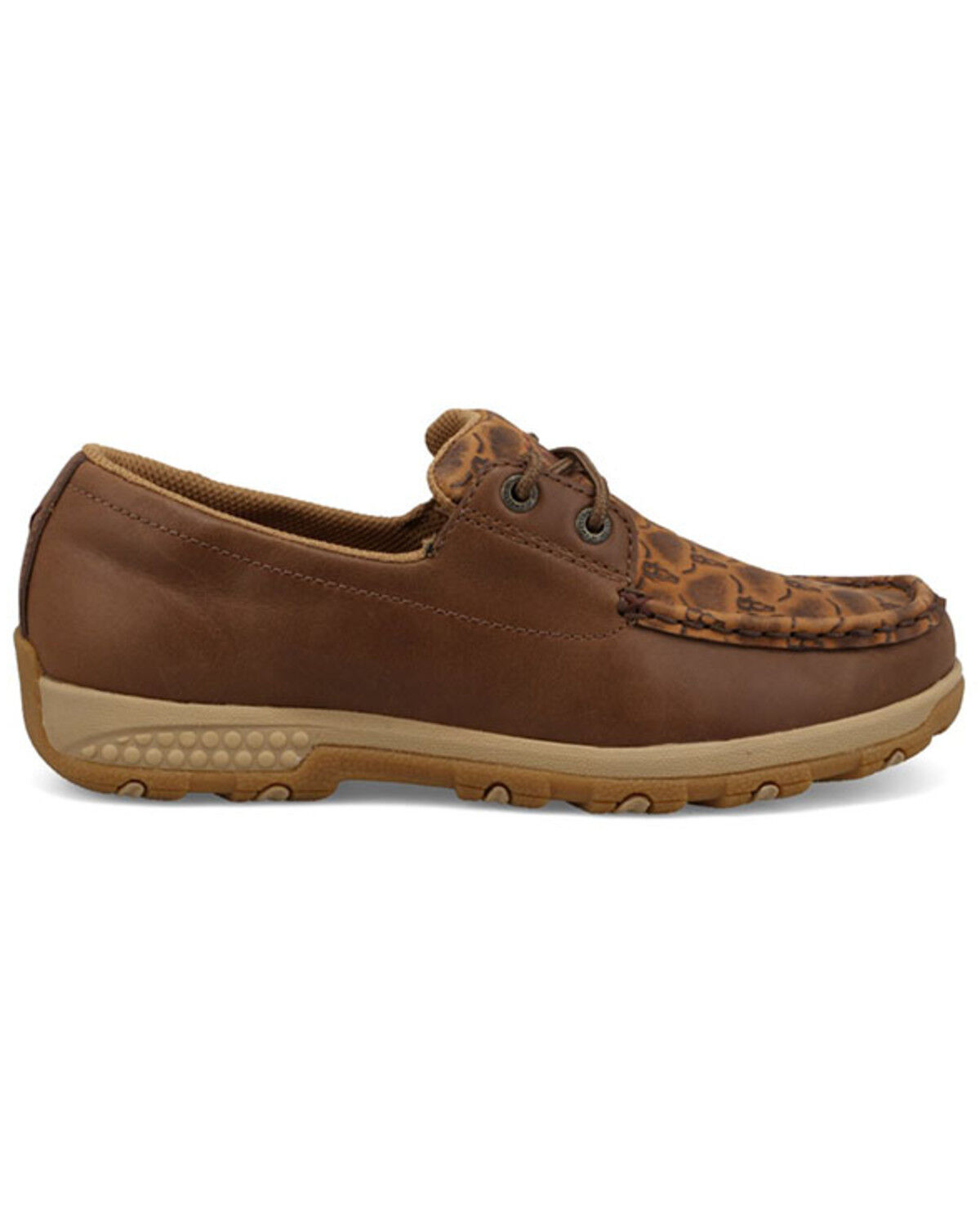 Image #2 - Twisted X Women's Boat Shoe Driving Mocs, Brown, hi-res