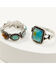 Image #3 - Shyanne Women's Juniper Sky Multi Gem Ring Set - 5 Piece, Silver, hi-res