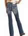 Image #1 - Rock & Roll Denim Girls' Medium Vintage Scroll Bootcut Jeans, Blue, hi-res