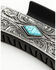 Image #3 - Idyllwind Women's Riverbend Inlay Metal Claw Clip, Silver, hi-res