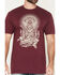 Image #3 - Moonshine Spirit&reg; Men's Viva La Raza Short Sleeve Graphic T-Shirt, Burgundy, hi-res