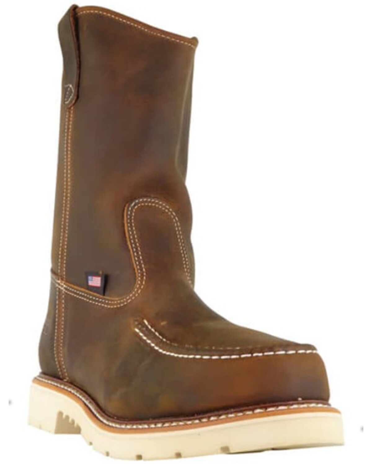 Thorogood Men's 11" USA Western Work Boots - Steel Toe, Brown, hi-res