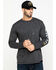 Image #1 - Ariat Men's Rebar Workman Logo Long Sleeve Work Shirt - Big & Tall, Charcoal, hi-res