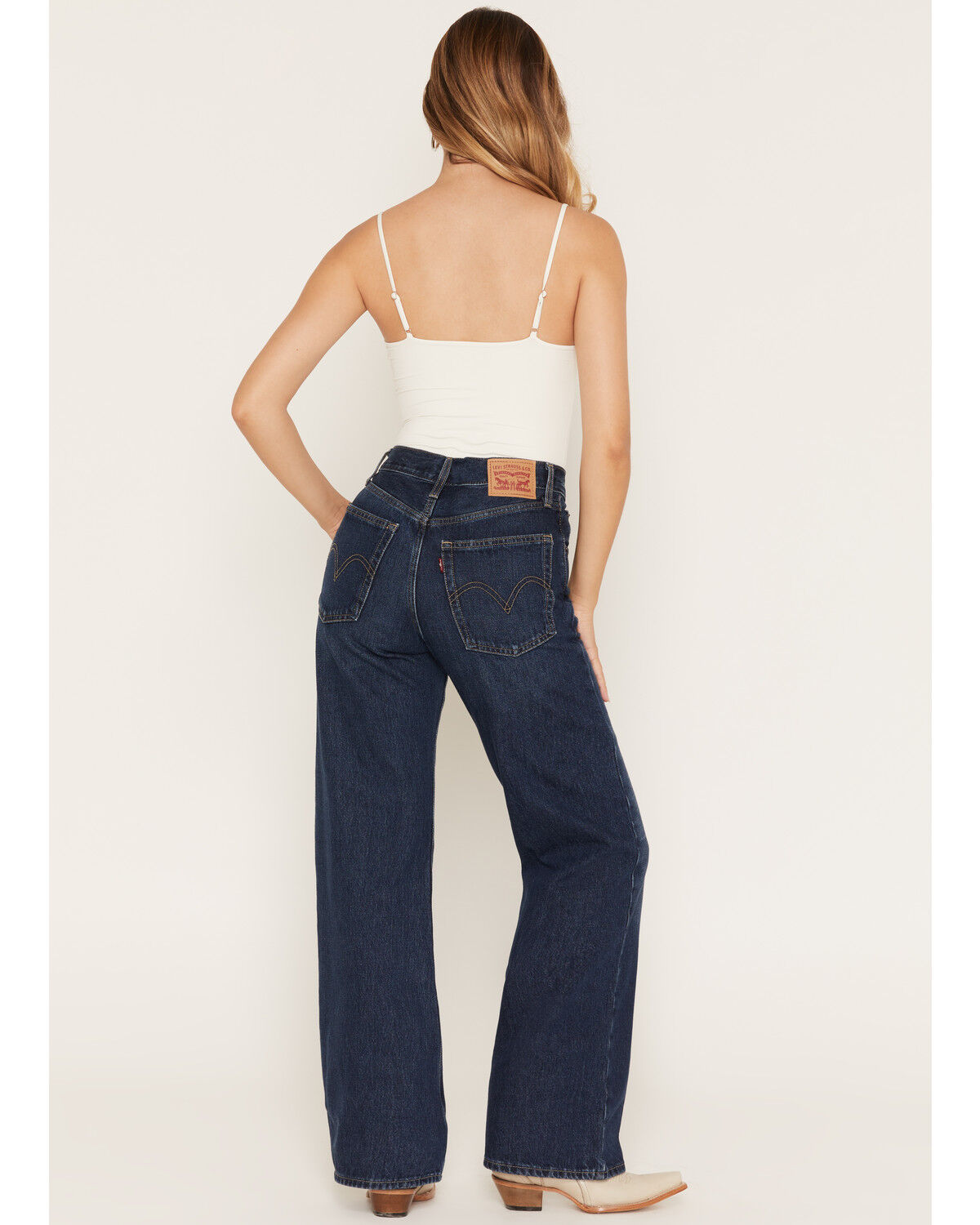 Image #4 - Levi's Women's Dark Wash Mid Rise Loose Bootcut Denim Jeans, Dark Wash, hi-res