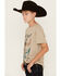 Image #2 - Cody James Boys' Steer Head Short Sleeve Graphic T-Shirt , Camel, hi-res