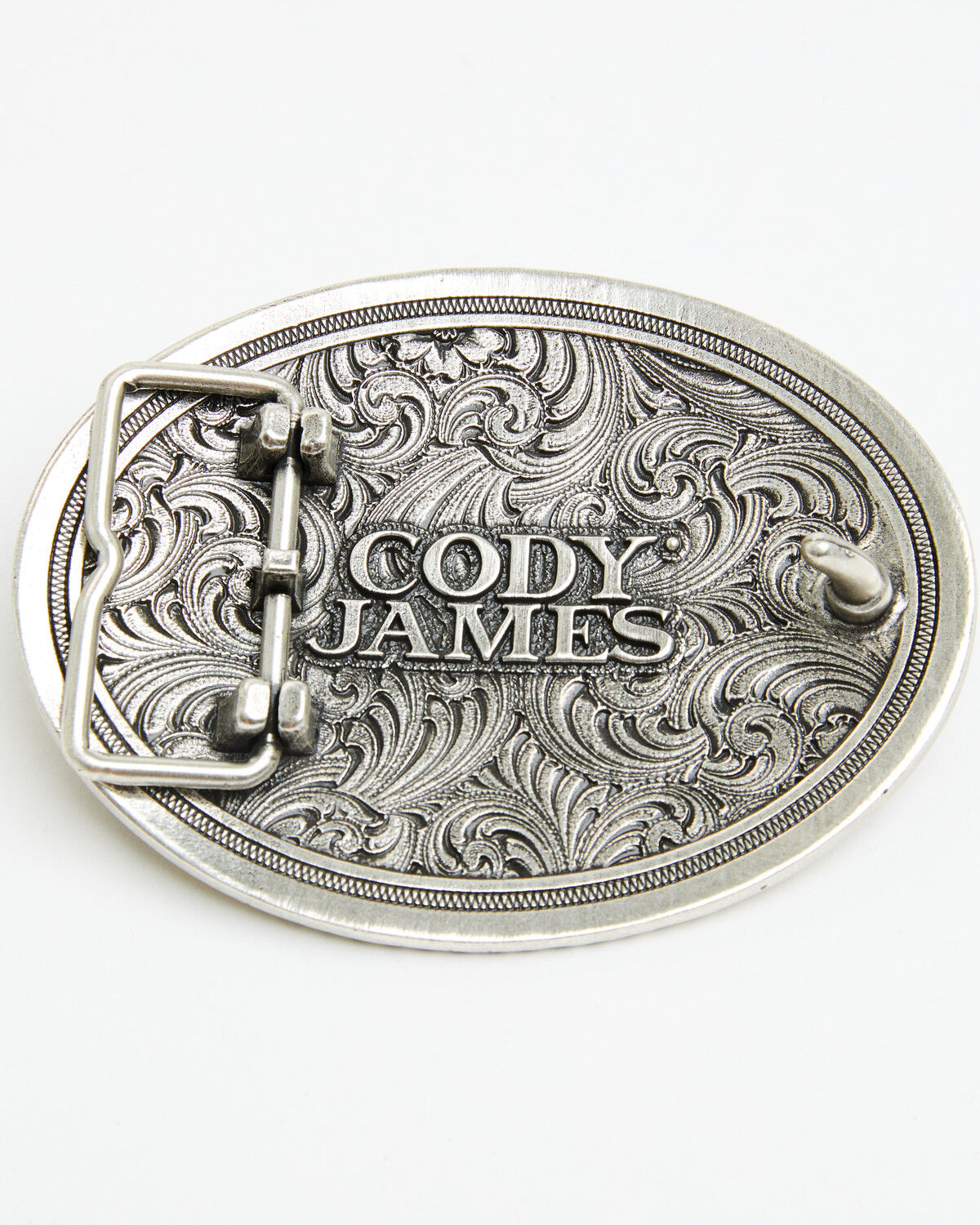 Image #2 - Cody James Team Roper Scroll Belt Buckle, Silver, hi-res