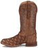 Image #3 - Tony Lama Men's Everett Exotic Pirarucu Western Boots - Broad Square Toe , Chocolate, hi-res