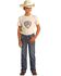 Image #1 - Rock & Roll Denim Boys' Dark Wash Raised Denim Bootcut Jeans, Dark Wash, hi-res