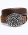 Image #1 - Cody James Boys' Crossed Pistols Western Belt, Brown, hi-res