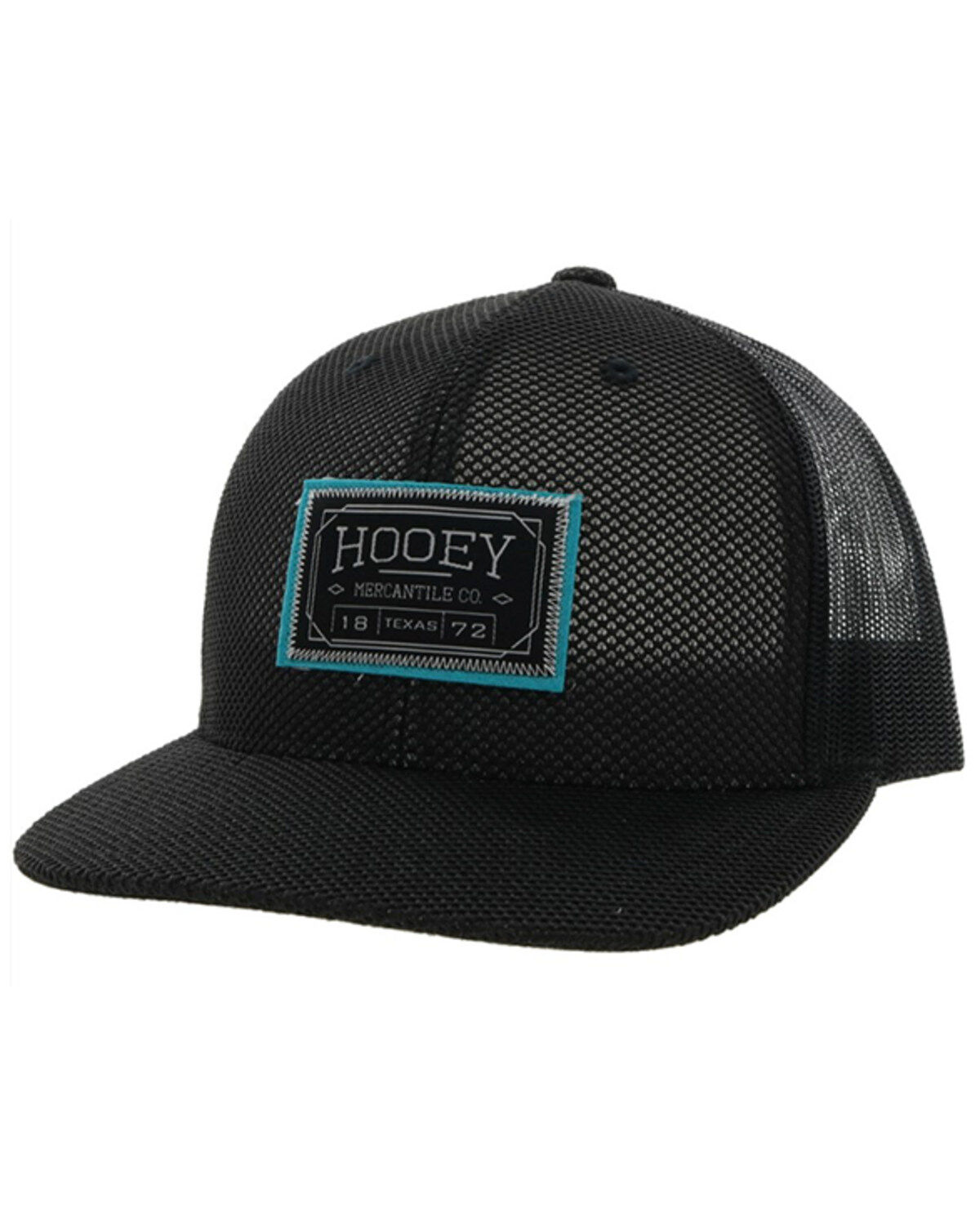 Image #1 - Hooey Men's Doc Logo Patch Trucker Cap, Black, hi-res