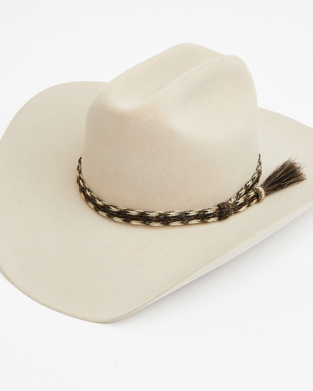 Colorado Horsehair Single Tassel Horsehair Hatband, Natural, hi-res