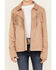 Image #3 - Shyanne Girls' Faux Suede Fringe Jacket , Tan, hi-res