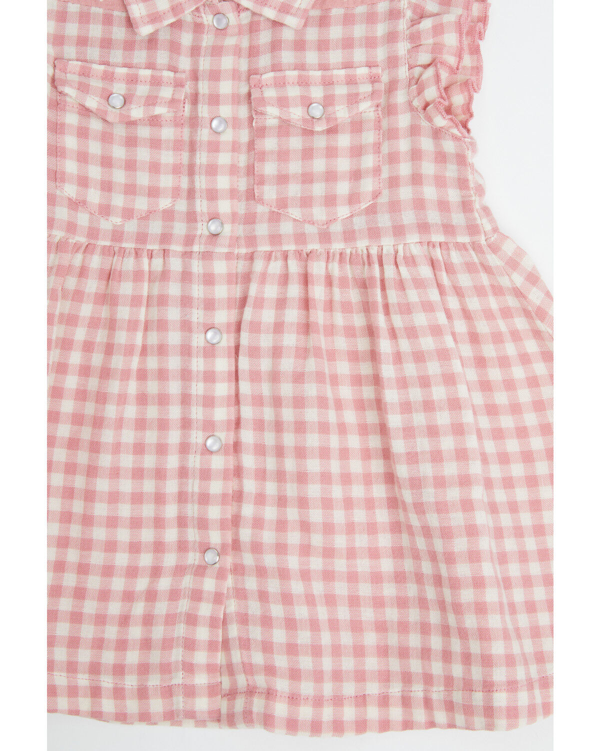 Image #2 - Angel Dear Toddler Girls' Plaid Print Sleeveless Snap Western Dress, , hi-res