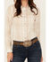 Image #3 - Shyanne Women's Plaid Print Long Sleeve Concho Snap Stretch Western Shirt, Natural, hi-res