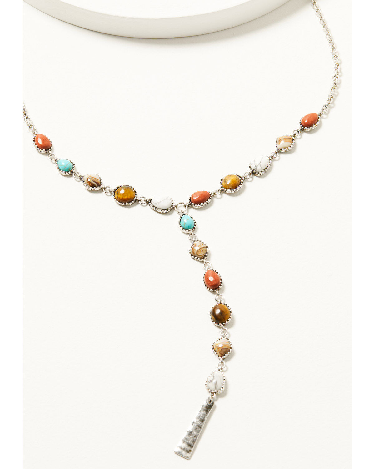 Shyanne Women's Americana Lariat Necklace, Silver, hi-res