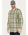 Image #2 - Carhartt Men's FR Force Loose Fit Twill Plaid Print Long Sleeve Button Down Work Shirt, Olive, hi-res