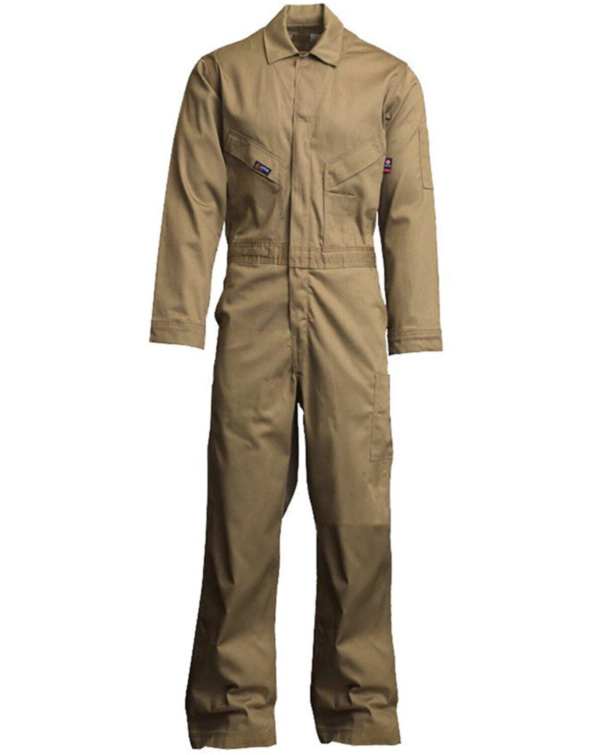 Image #1 - Lapco Men's FR Deluxe Coveralls - Big, Khaki, hi-res