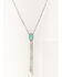 Image #1 - Shyanne Women's Turquoise Stone Bolo Necklace, Silver, hi-res