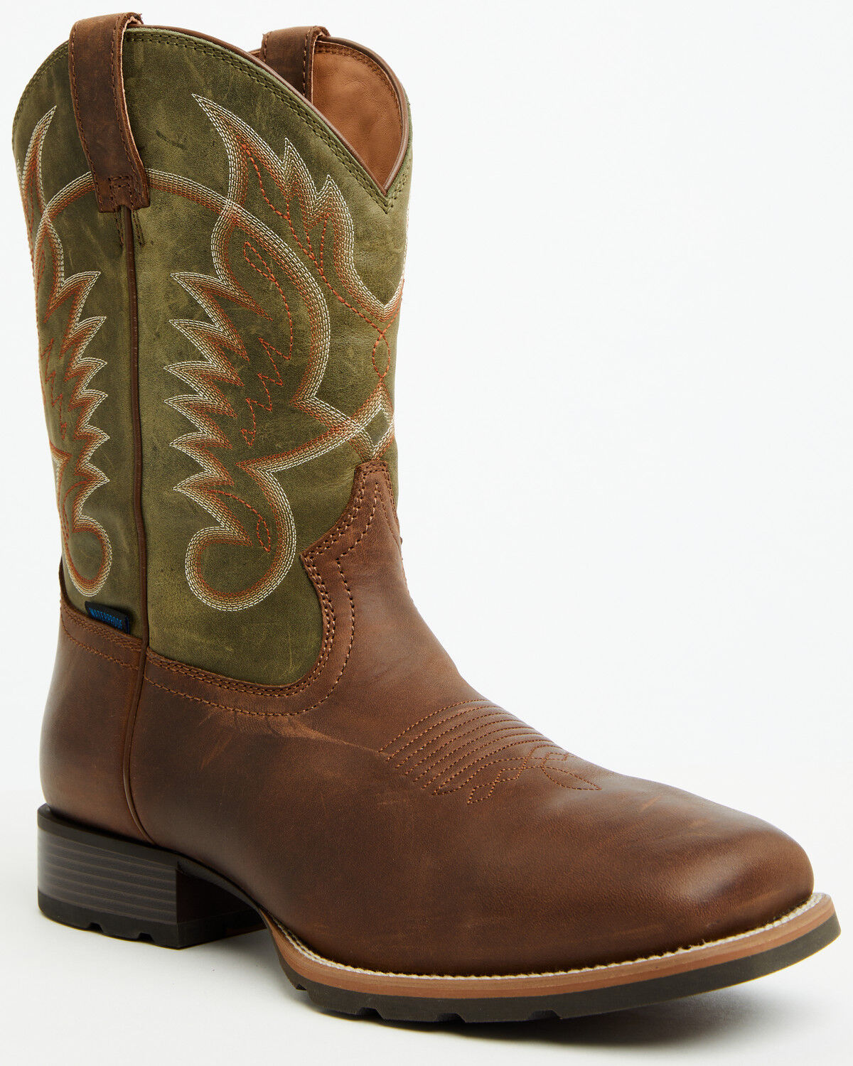 Cody James Men's Ranger Waterproof Performance Western Boots - Broad Square Toe, Brown, hi-res