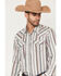 Image #2 - Cody James Men's Saddle Ridge Striped Print Long Sleeve Snap Western Shirt - Big, Grey, hi-res