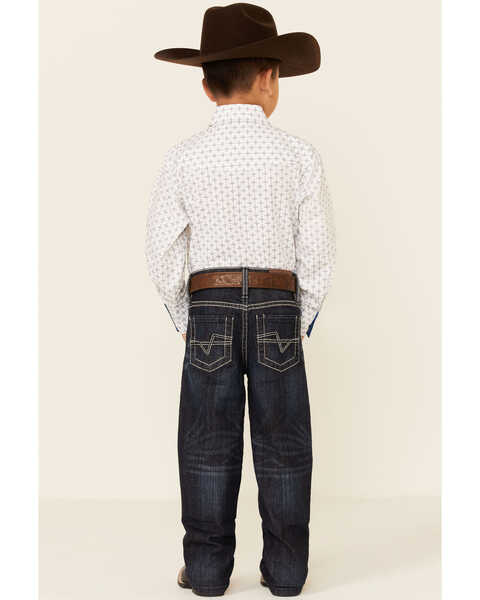 Image #1 - Cody James Little Boys' Night Hawk Medium Wash Mid Rise Stretch Relaxed Bootcut Jeans, Blue, hi-res
