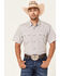 Image #1 - Moonshine Spirit&reg; Men's Static Geo Print Short Sleeve Snap Western Shirt, White, hi-res
