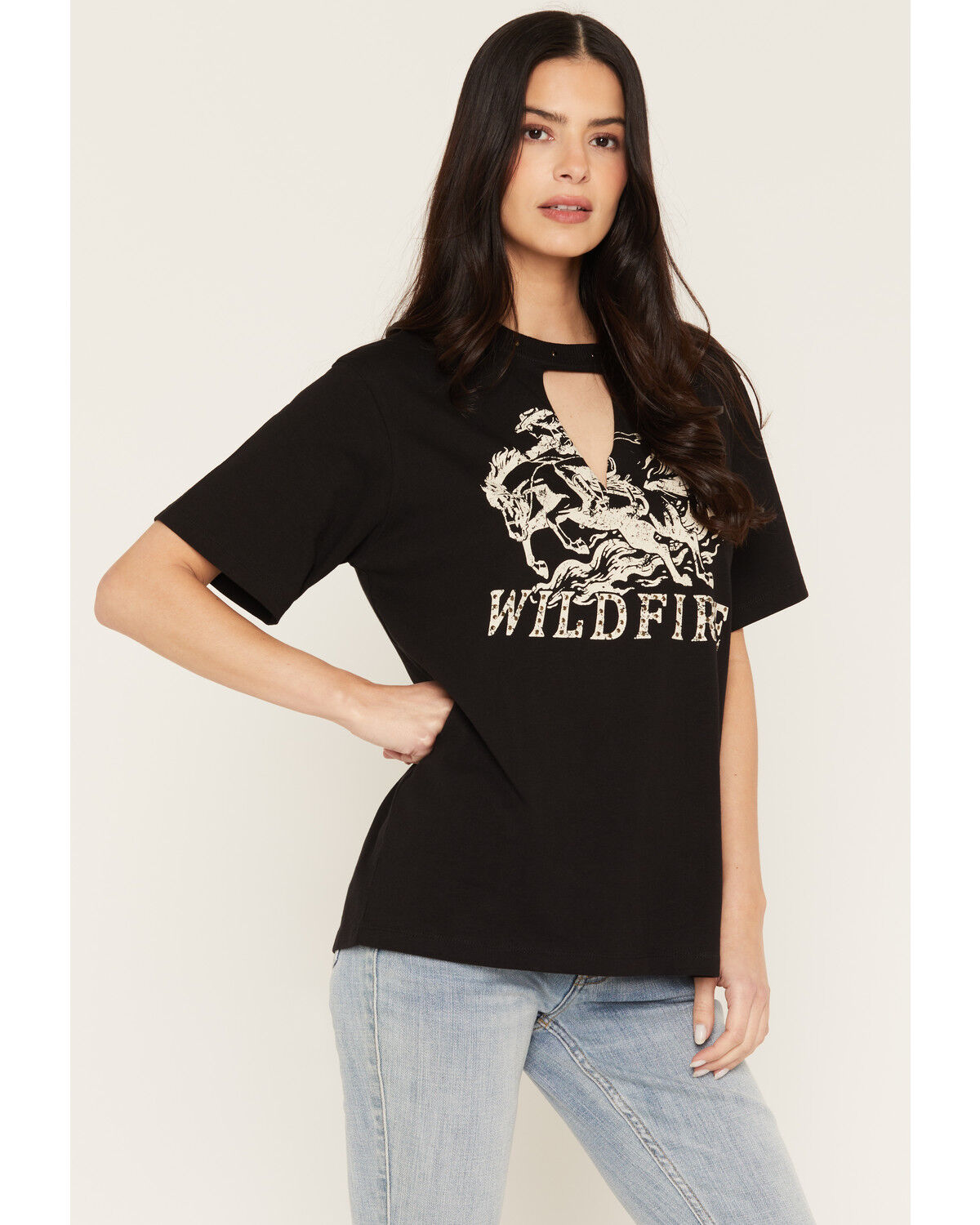 Image #1 - Idyllwind Women's Wildfire Short Sleeve Graphic Tee, Black, hi-res