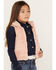 Image #2 - Urban Republic Girls' Faux Fur Vest , Pink, hi-res