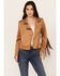 Image #1 - Idyllwind Women's Boxcroft Fringe Moto Jacket , Tan, hi-res